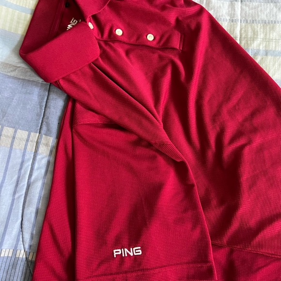 Ping Golf Shirt, Large, Red, SensorCool - Picture 4 of 6